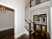 Two Story Foyer Open to Dining Room in the Ashford built by Waterford Homes in Brookhaven